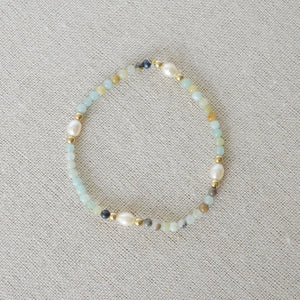 Pulsera Amazonita con perlas