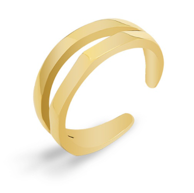 Anillo doble en acero